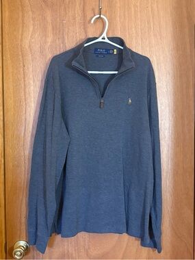 Polo by Ralph Lauren Navy Quarter-Zip Sweater